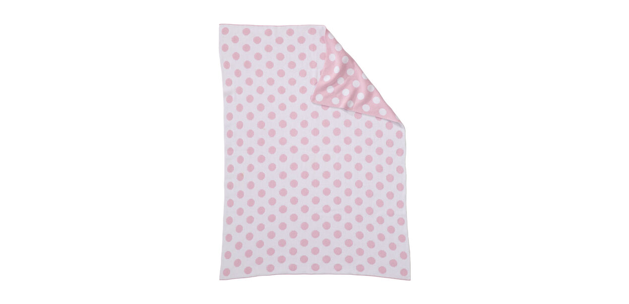 Dotty Stroller Blanket, Petal