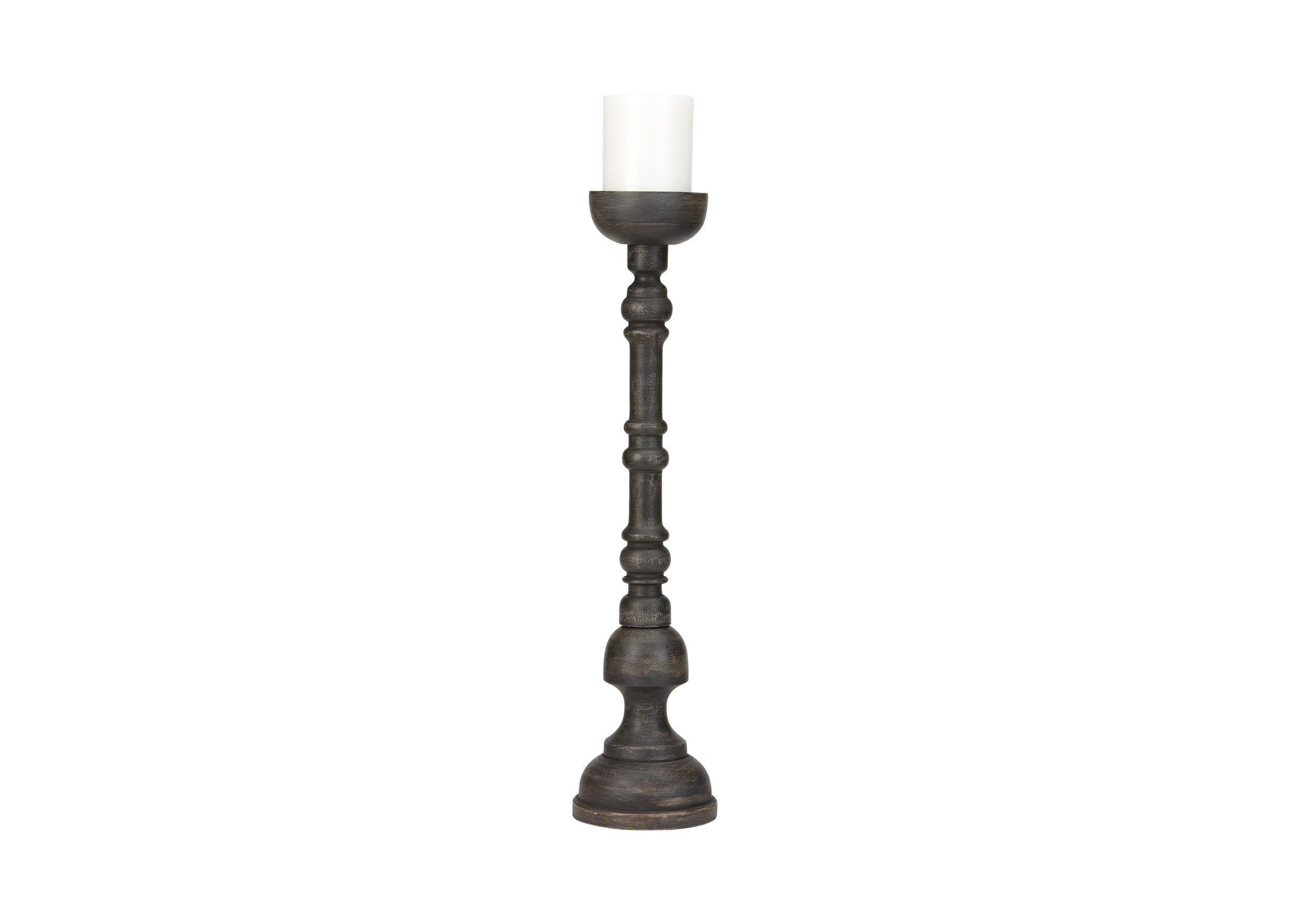 Large Devna Black Candlestick Ethan Allen