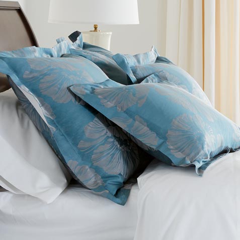 Susana Blue Floral Shams | | large Susana Blue Floral Shams , , large