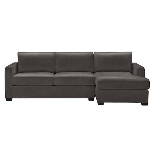 Spencer Track-Arm Build-Your-Own Leather Sectional, 24"D