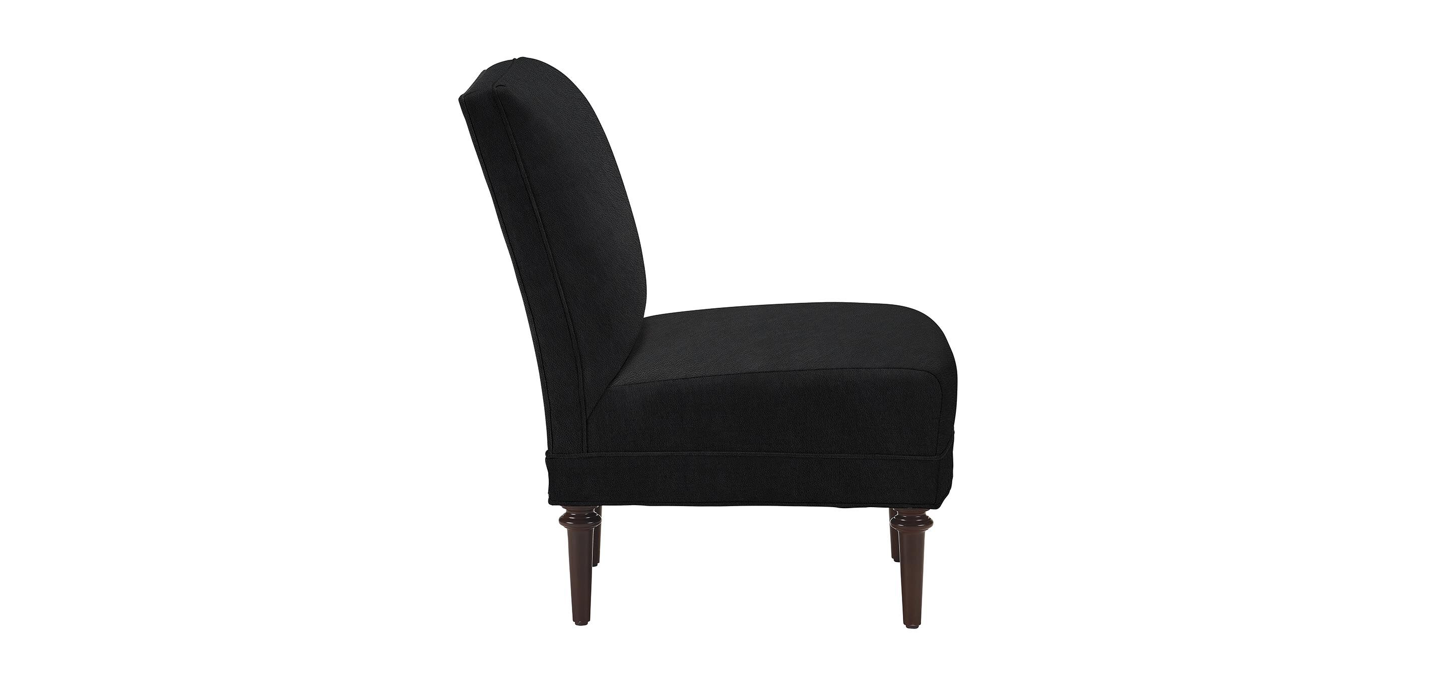 Arlo Leather Armless Chair Leather Slipper Chair Ethan Allen