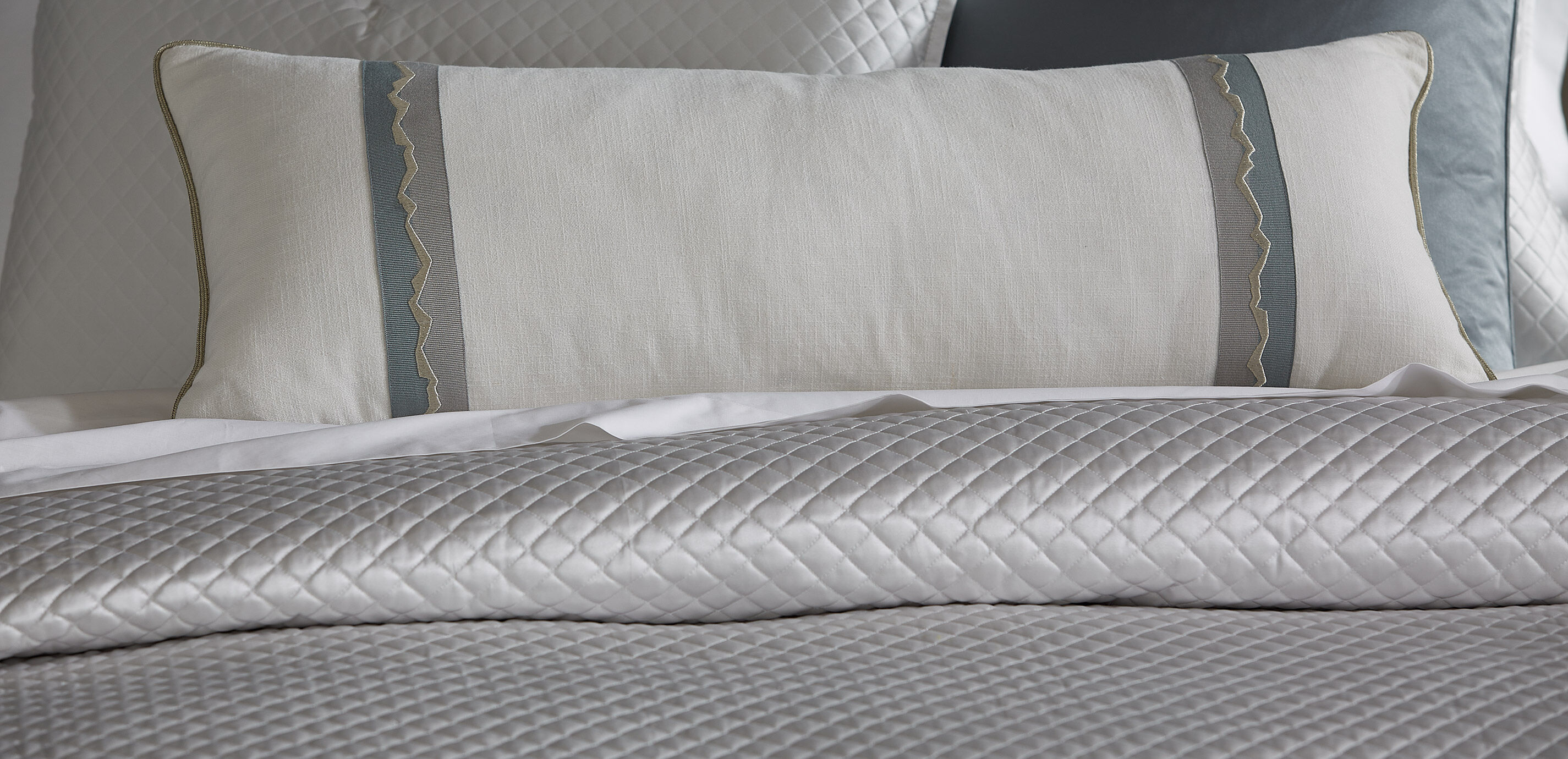 White Banded Bolster Pillow_1