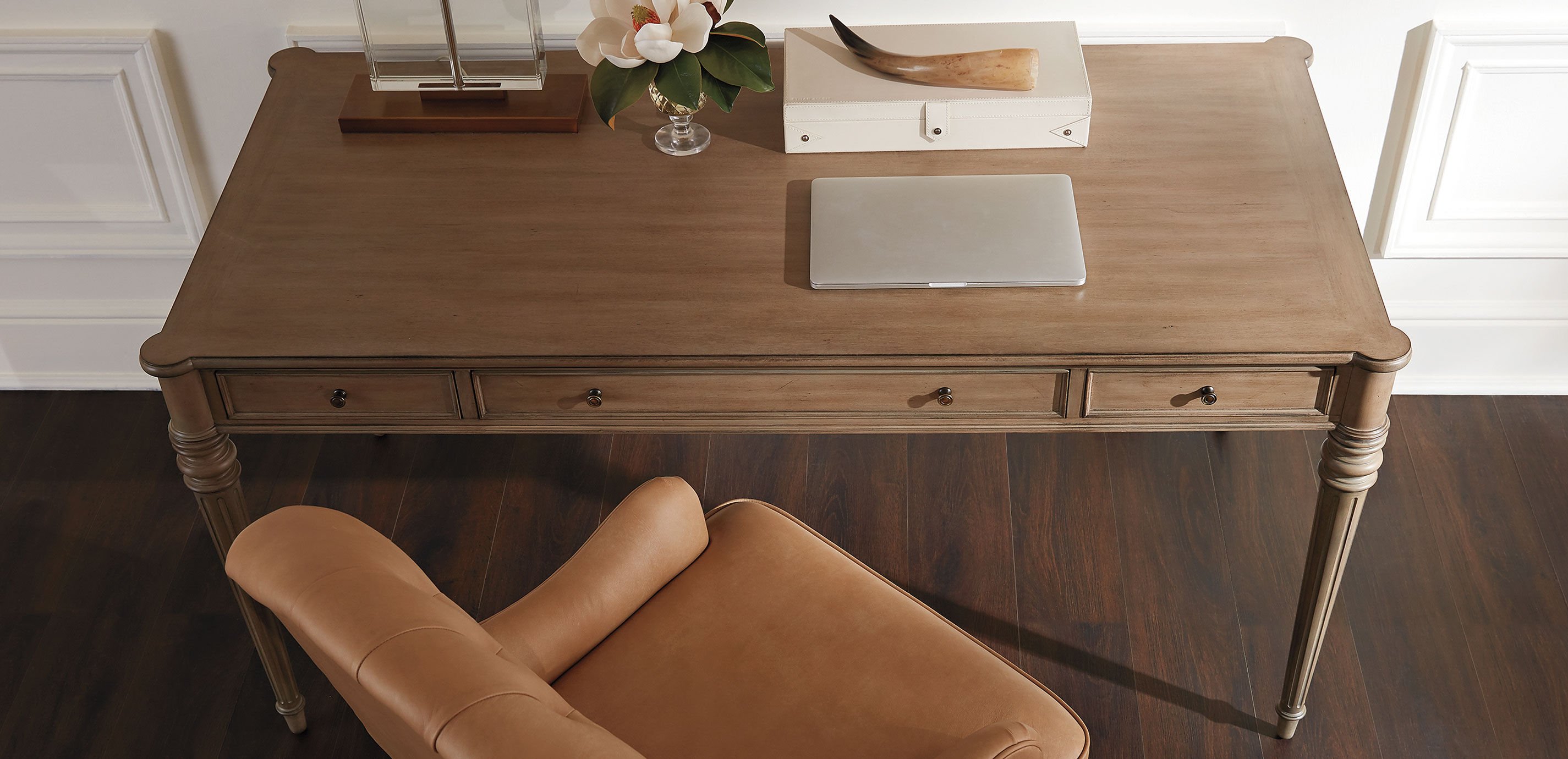 Custom Turret-Corner Home Office Desk_6