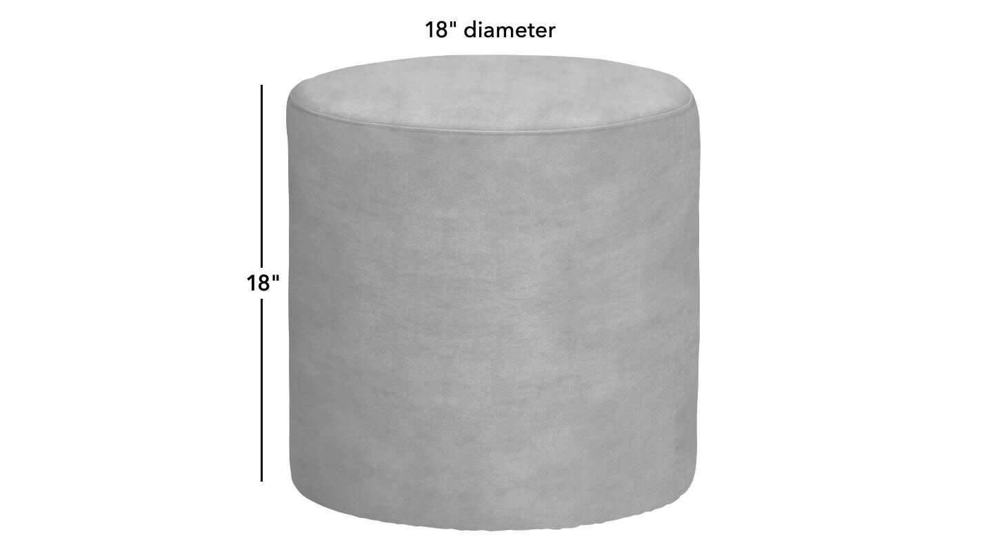 Alba Leather Cylinder Accent Ottoman_1