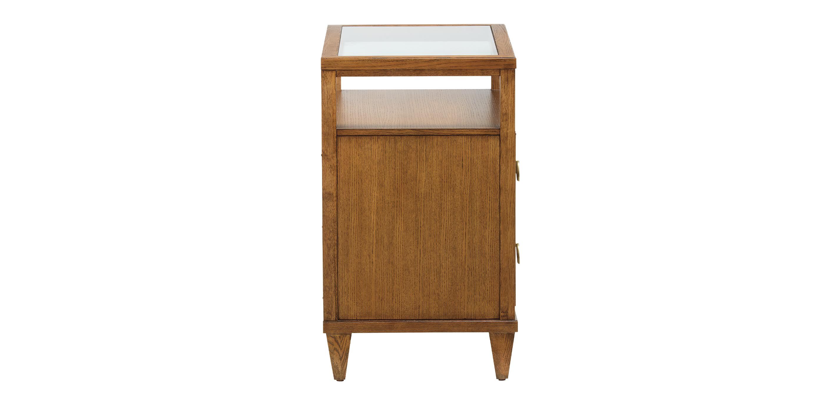 Heston Oak Glass-Top Night Table_3