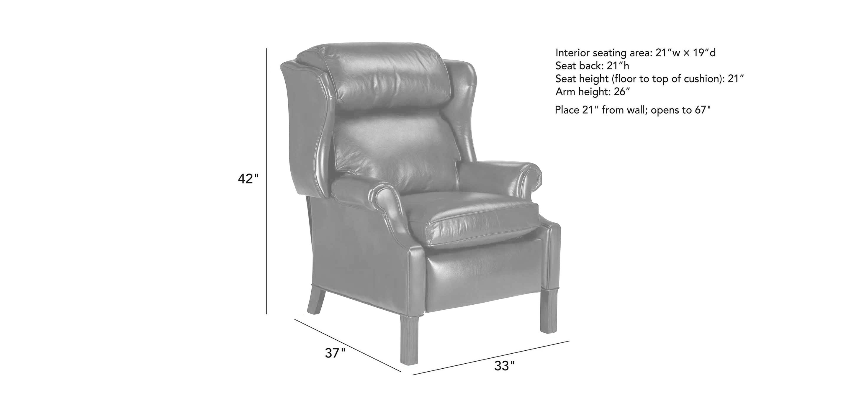 Townsend Leather Recliner, Old English/Chocolate_1