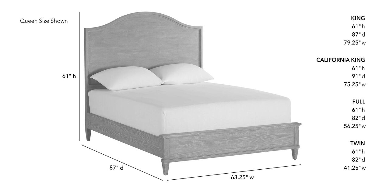 Clermont Bed with Arched Wooden Headboard Ethan Allen