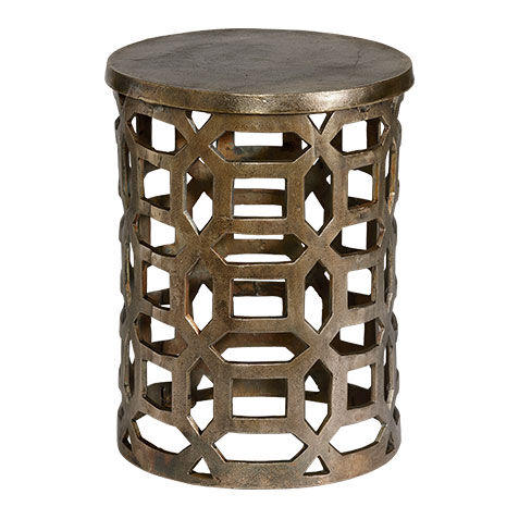 Bennie Pierced Brass Stool image