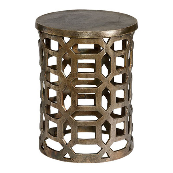 Bennie Pierced Brass Stool