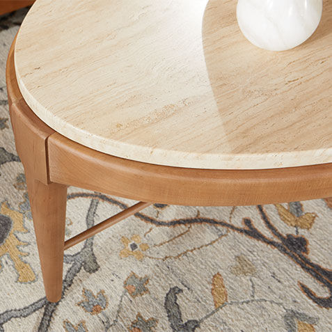 Draper Oval Travertine Coffee Table Product Tile Hover Image 238060
