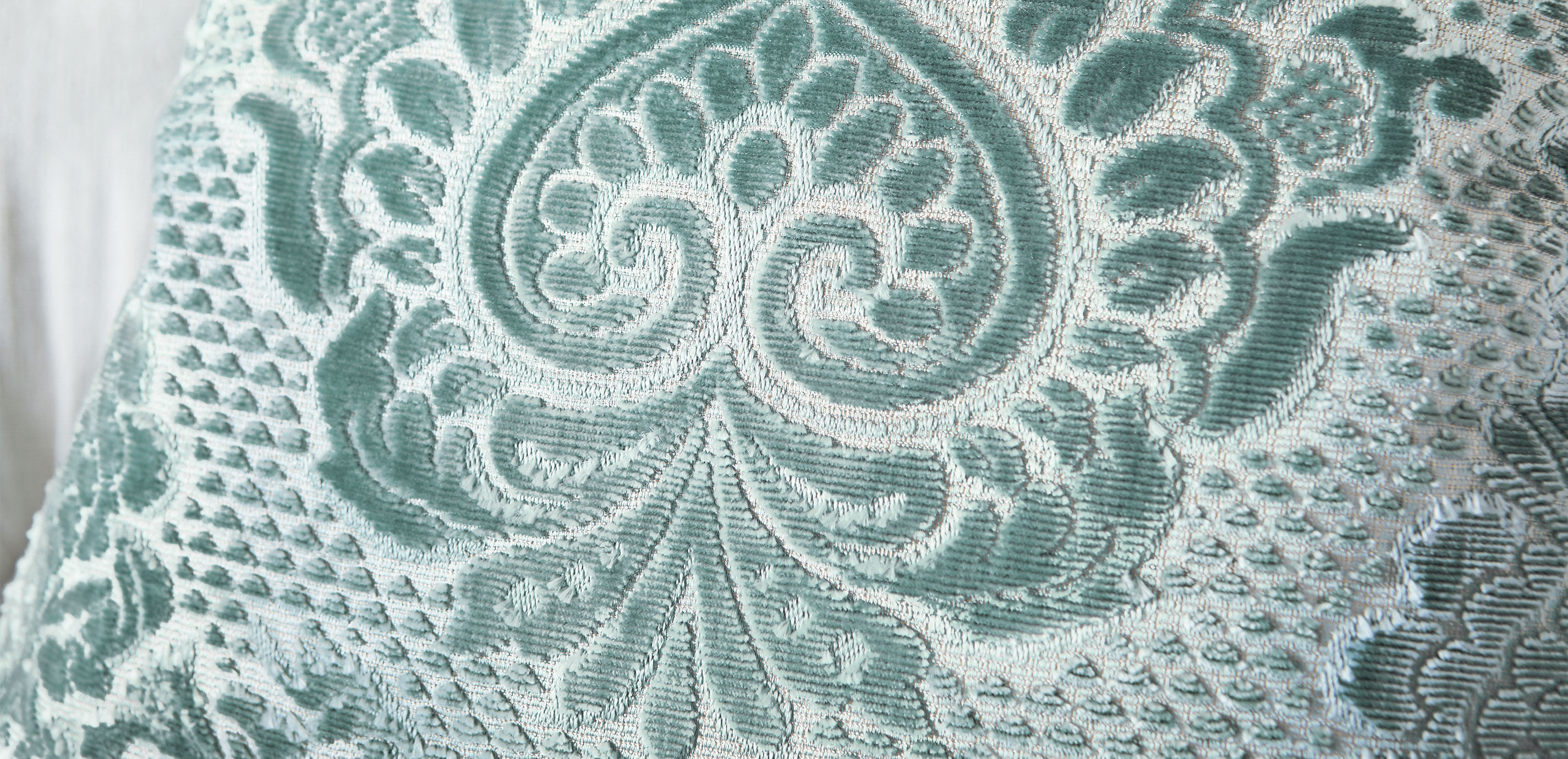 Modern Damask Silk Velvet Square Pillow, 20"_3