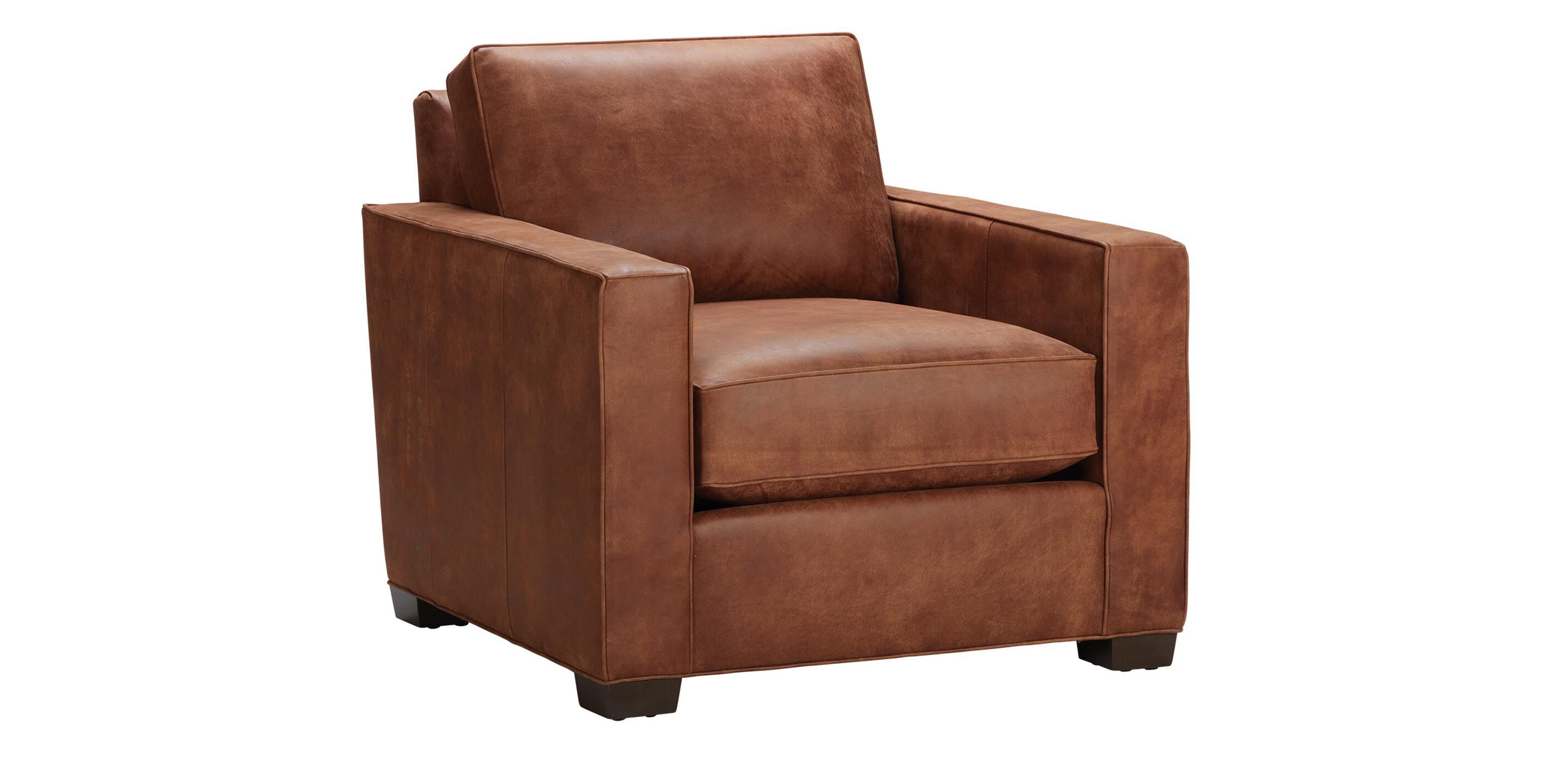 Spencer TrackArm Leather Chair TrackArm Seating Ethan Allen