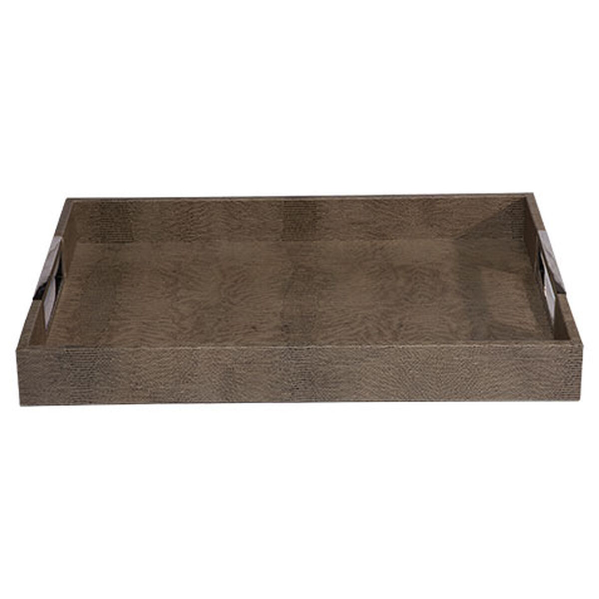 Embossed Rectangular Leather Tray