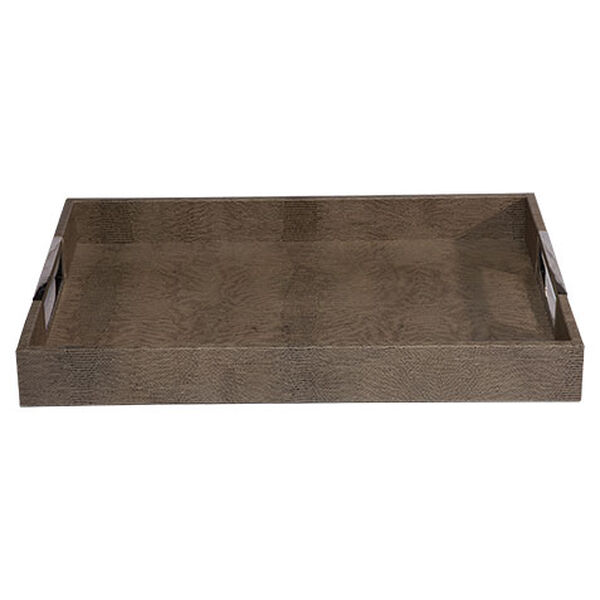 Embossed Rectangular Leather Tray