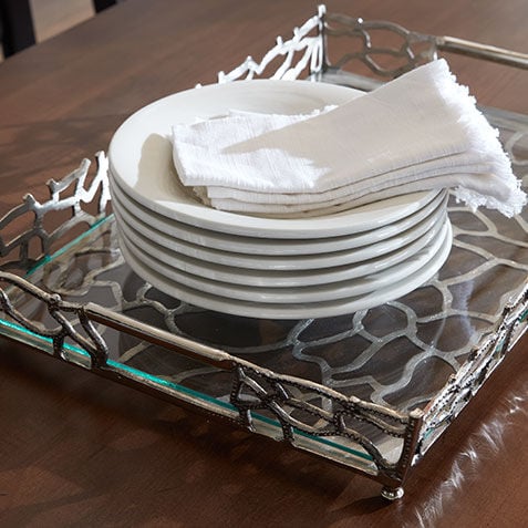 Rectangular Nickel Coral Tray Product Tile Hover Image 432503   NKL