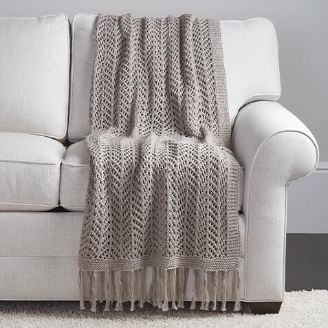 Pointelle Knit Throw image