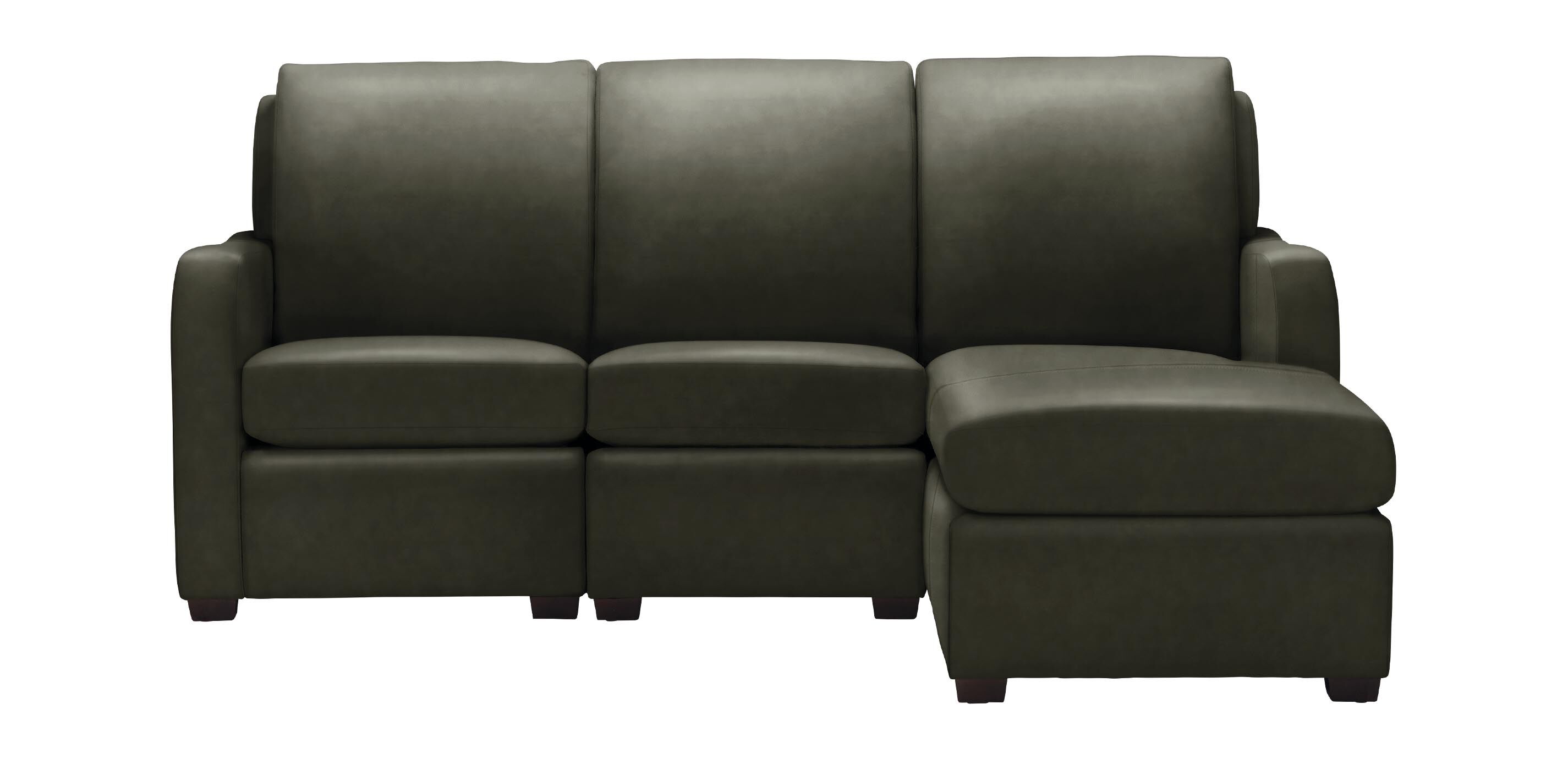 Jennings Leather Three-Piece Chaise Sectional