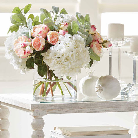 Roses & Hydrangea Branch in Vase Product Tile Hover Image 442251