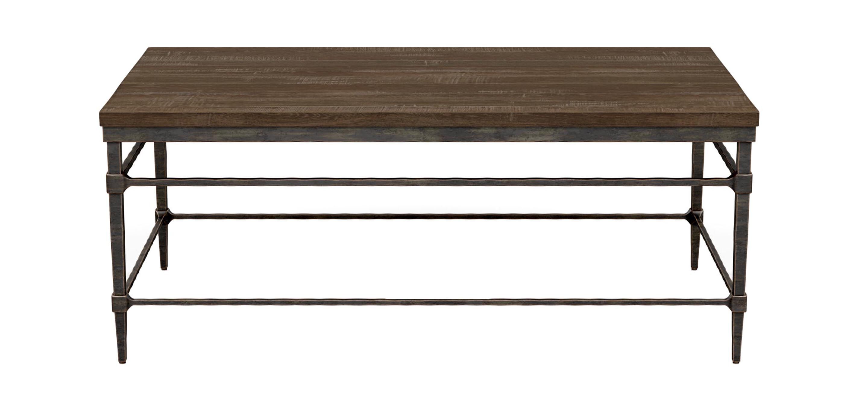 Vida Rectangular Wood-Top Coffee Table