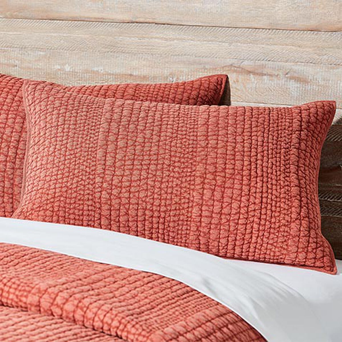 Garment-Dyed Quilted Sham with Pebble Stitch