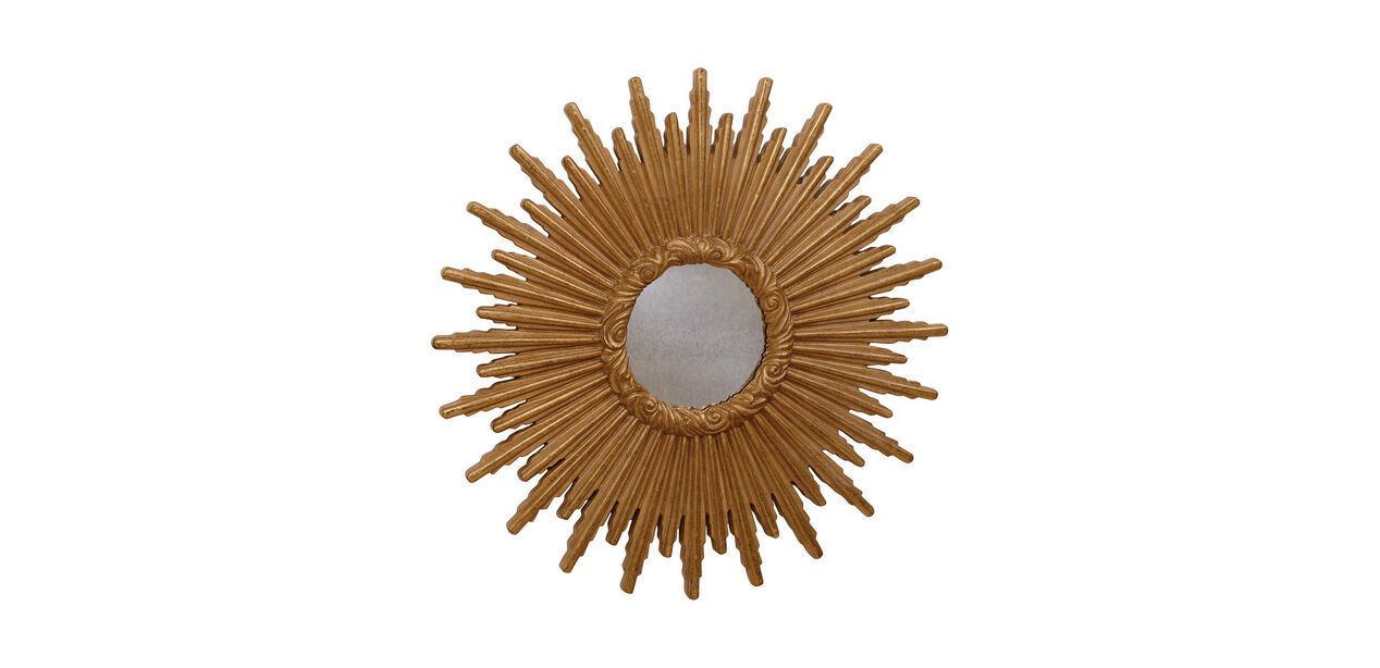 24" Gold Starburst Mirror Mirrors Ethan Allen
