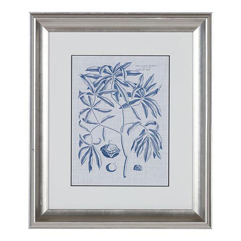 Navy and Linen Botanical V image