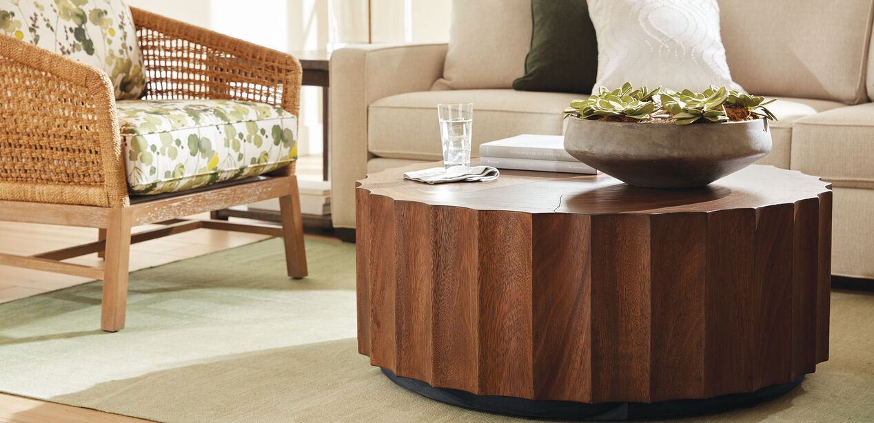 Girard Reclaimed Wood Coffee Table Wooden Top Ethan Allen