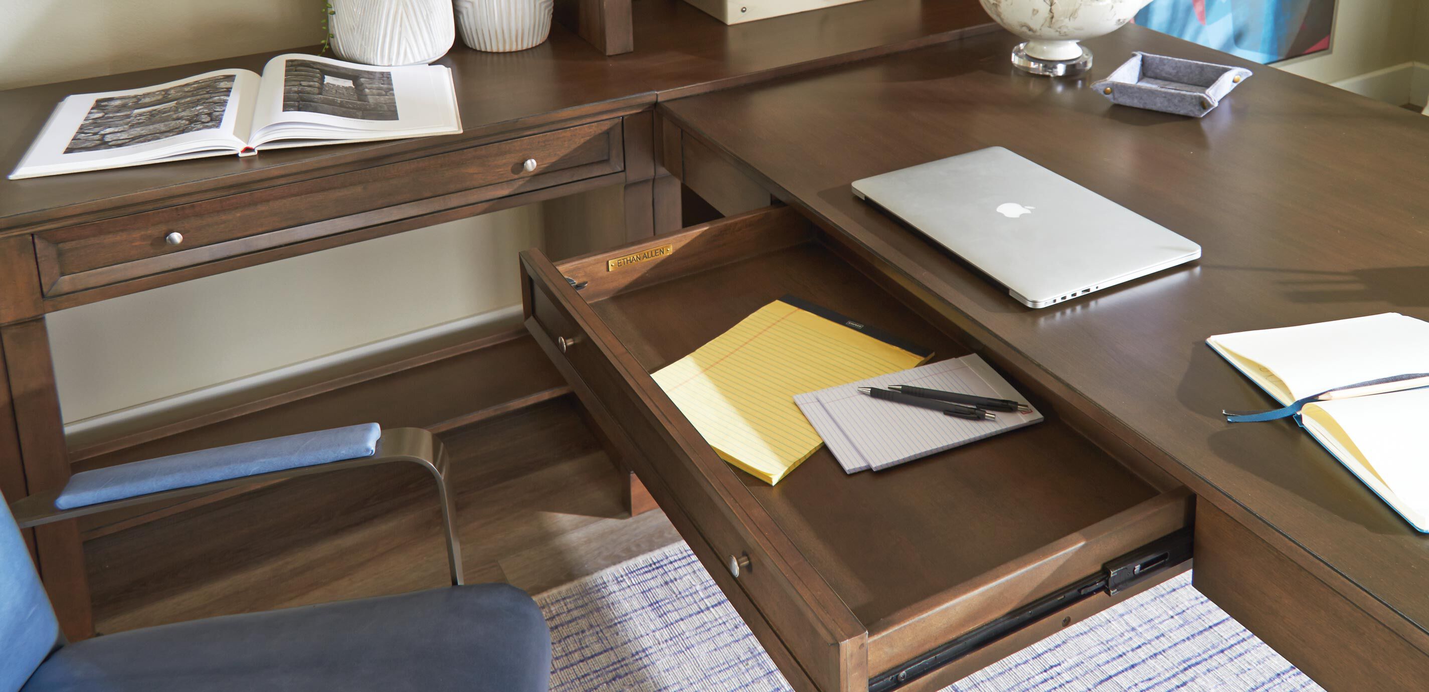 Continental Peninsula Desk L Shaped Desk Ethan Allen