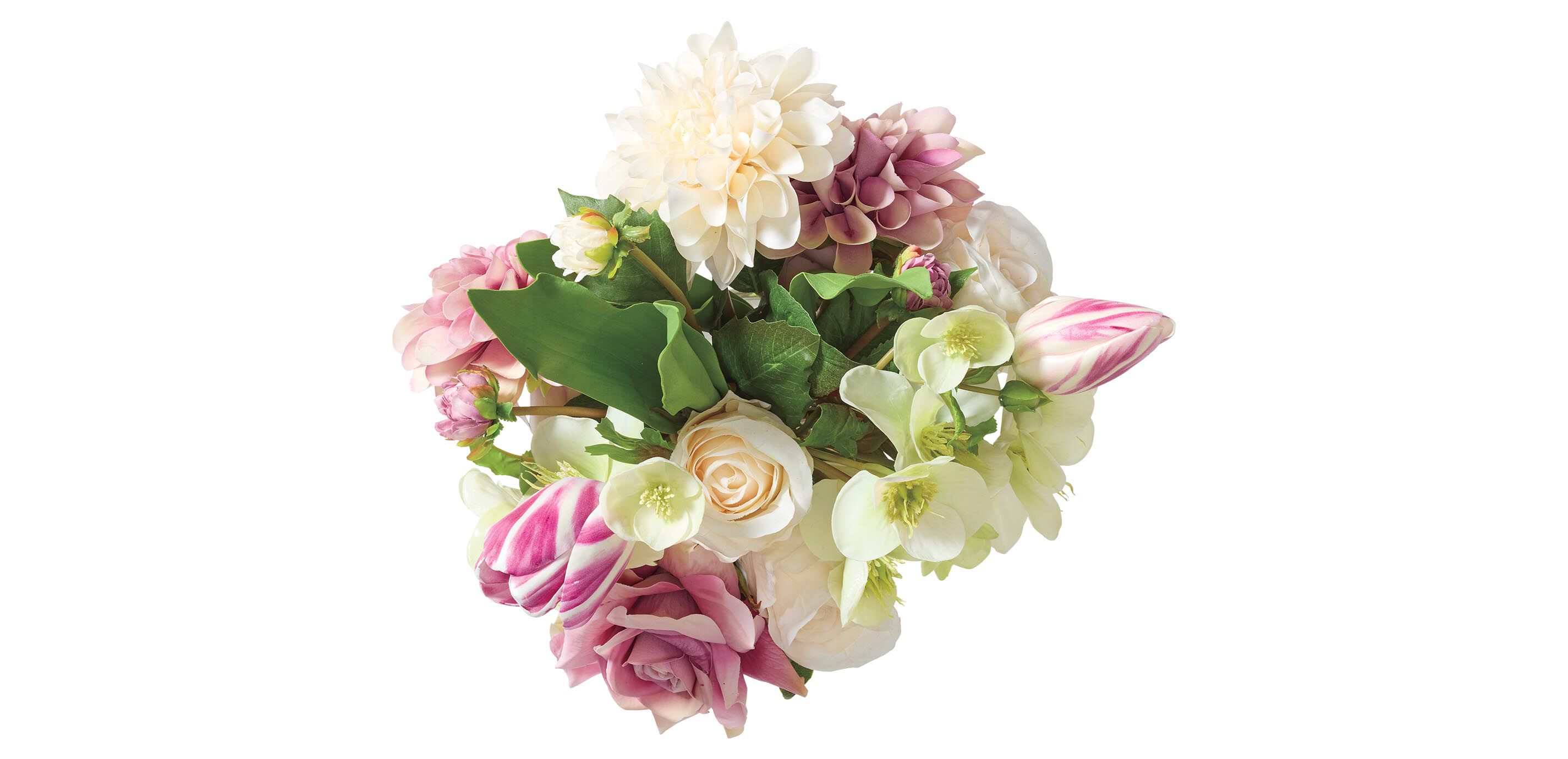 Dusty Lavender Dahlia Arrangement in Glass Vase_3