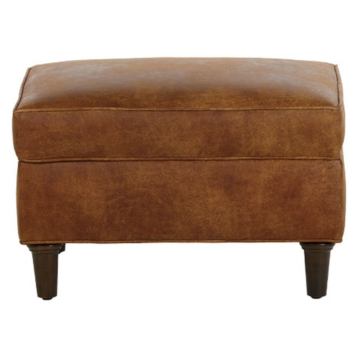 Malone Leather Ottoman