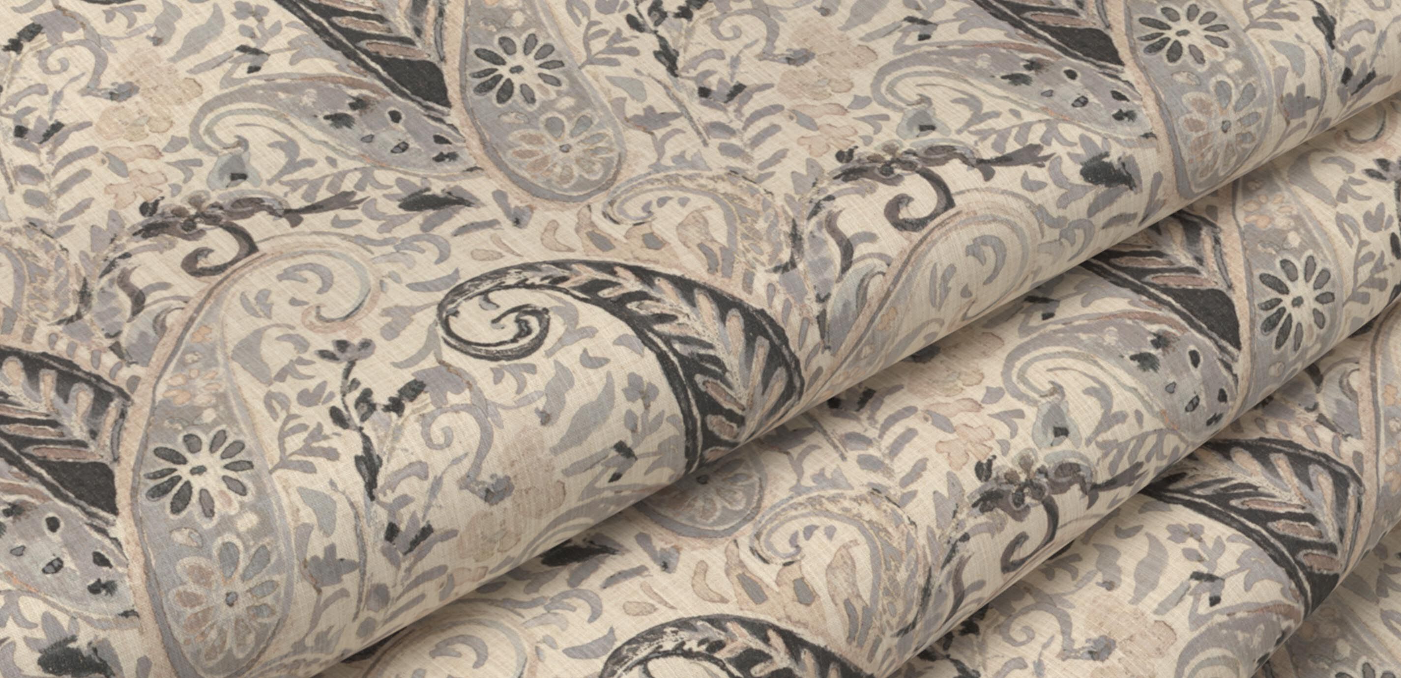 Nabry Charcoal Fabric By the Yard_1