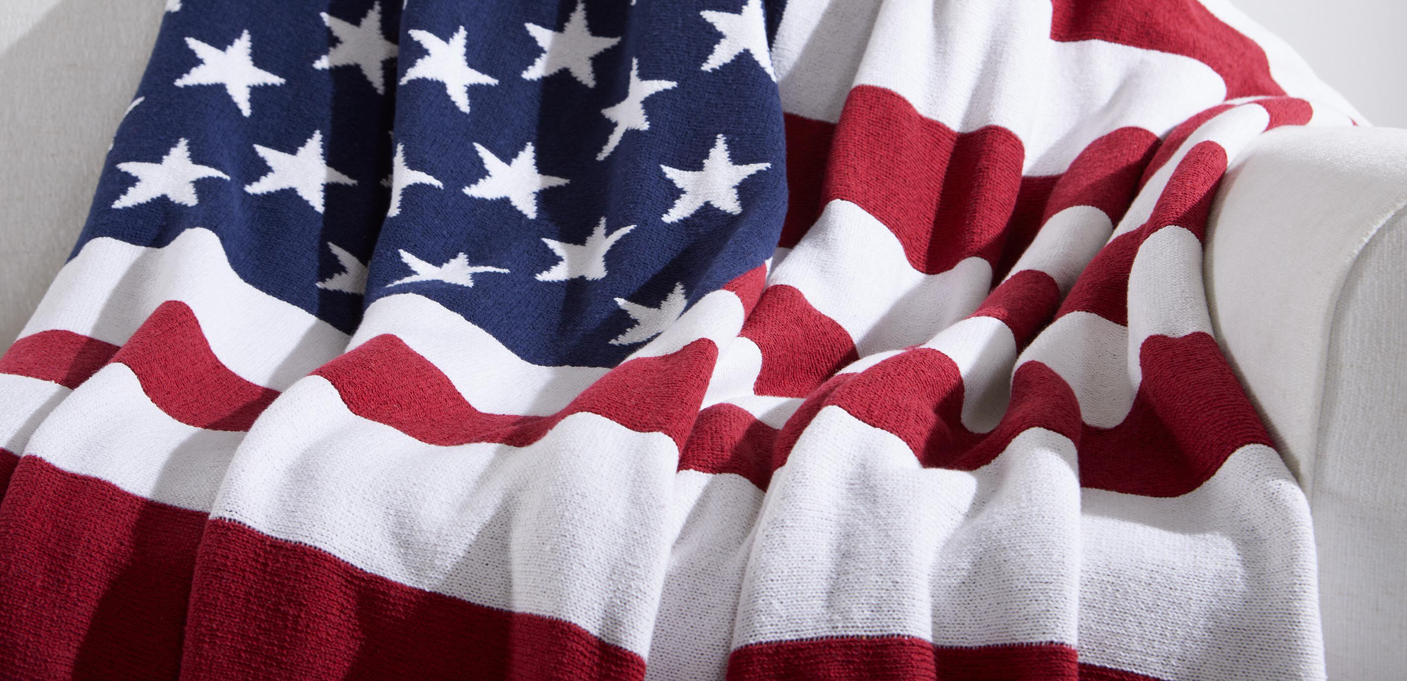 American Flag Recycled Cotton Throw_2