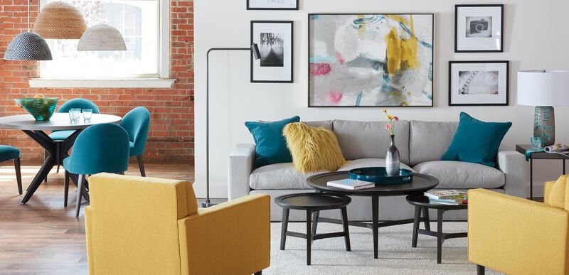 Denten LED Standing Adjustable Floor Lamp | Ethan Allen
