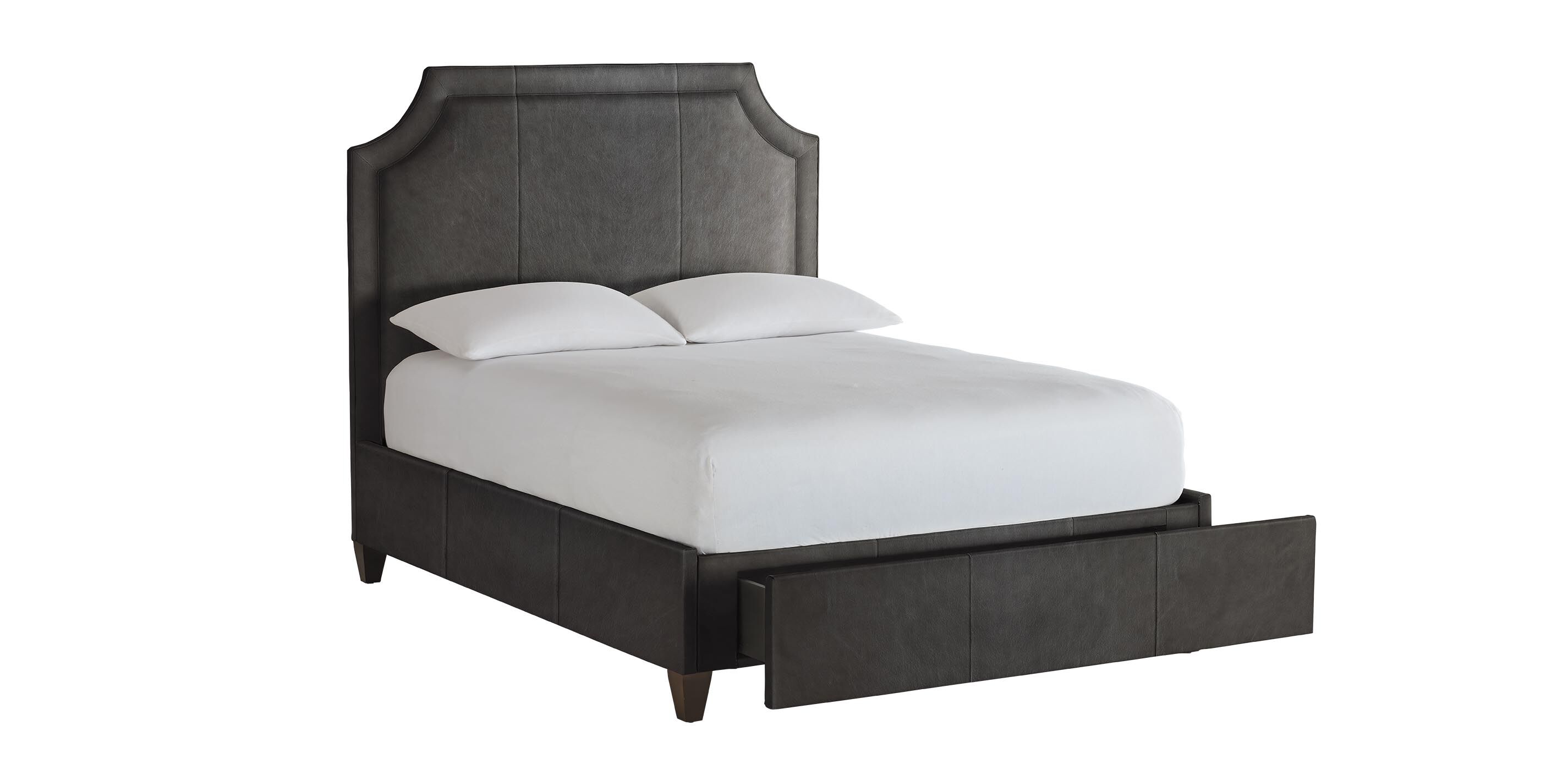 Lianna Custom Leather Storage Bed