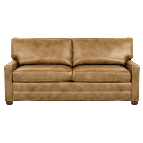 Bennett Track-Arm Leather Two-Seat Sofa image