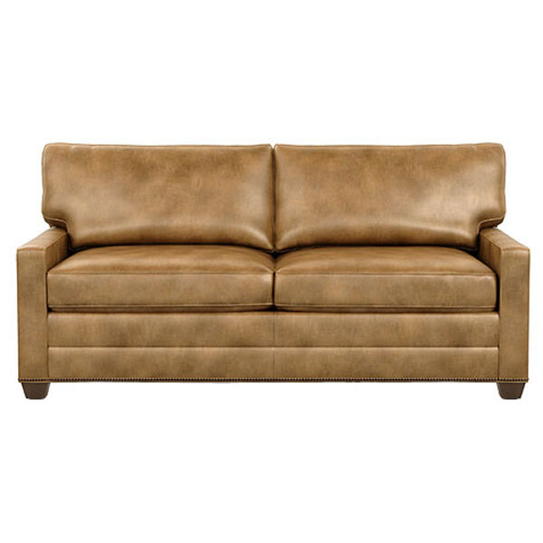 Bennett Track-Arm Leather Two-Seat Sofa