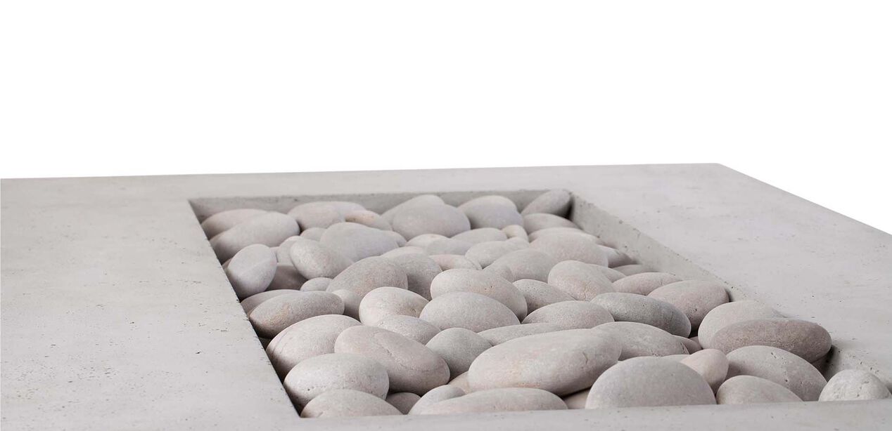 Square Concrete Fire Table—Natural Gas or Propane Ethan Allen