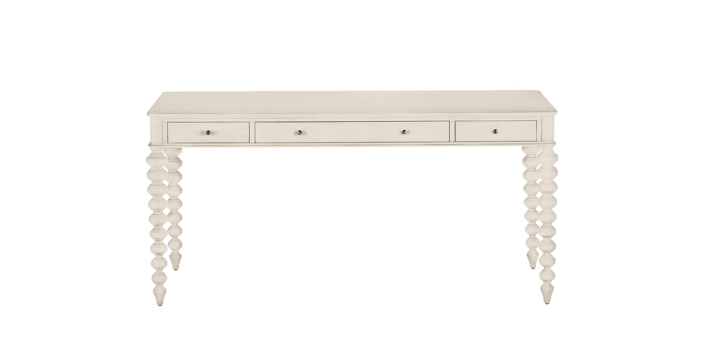 Custom Rounded-Corner Home Office Desk