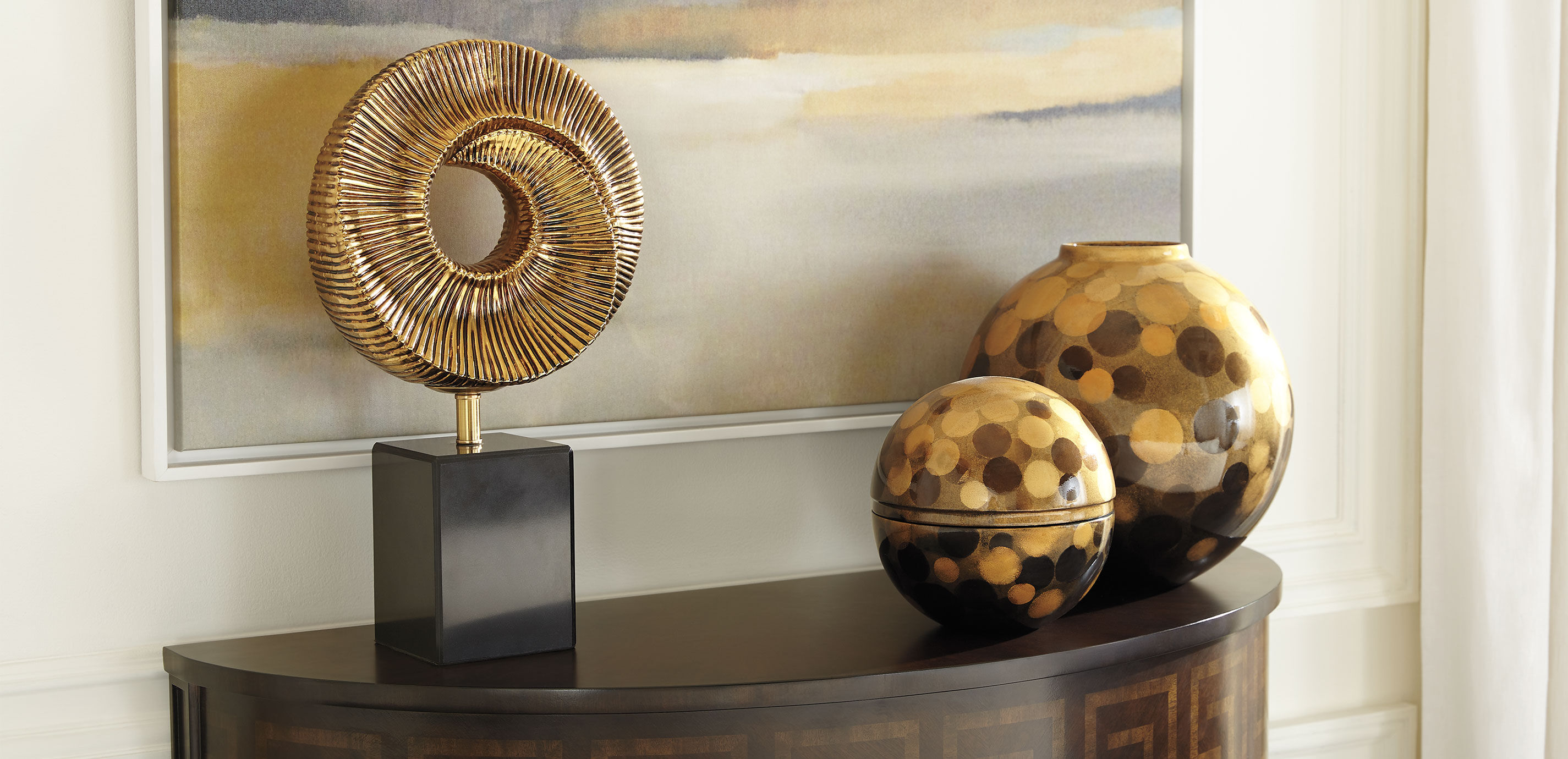 Copper Tones Spotted Vase_5