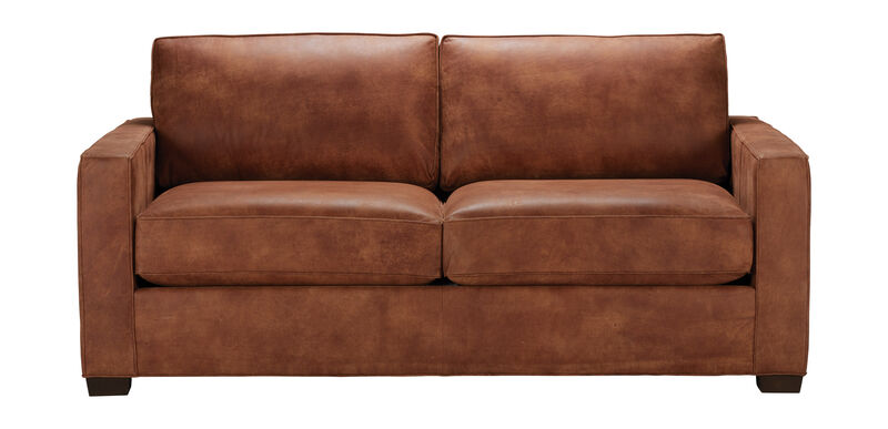Spencer Track-Arm Leather Sofa