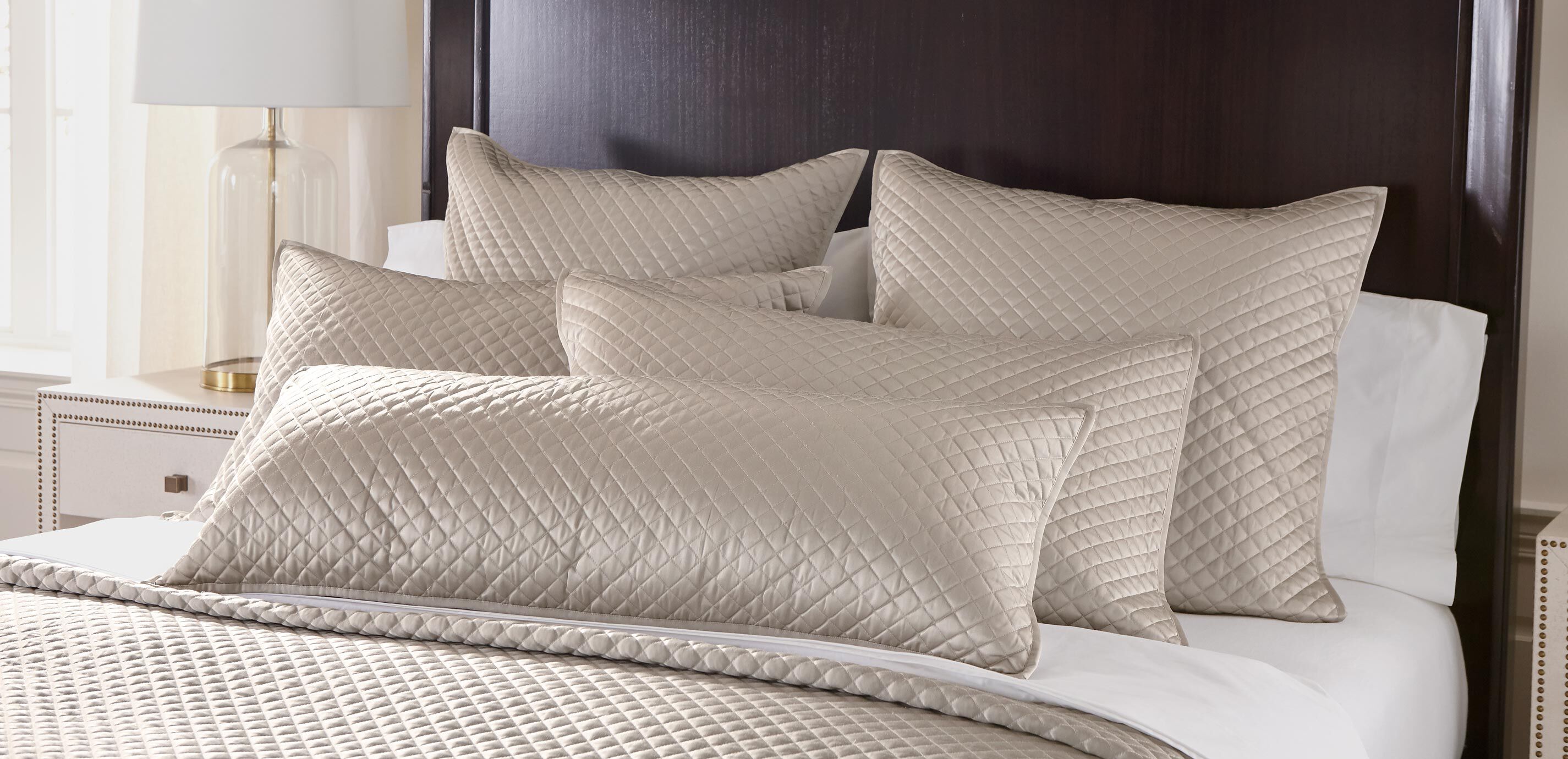 Salena Quilted Coverlet and Shams, Taupe_2