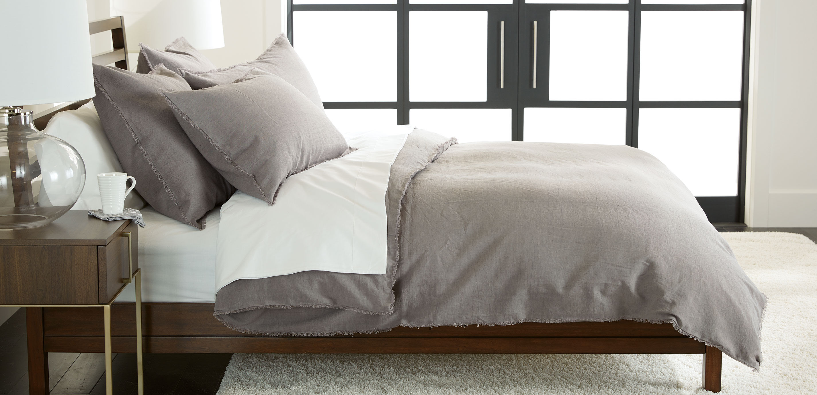 Gray Callyn Duvet Cover and Shams_1
