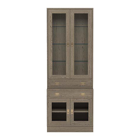 Callum Single Bookcase, Glass Doors image