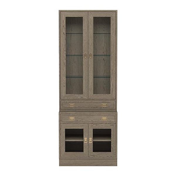 Callum Single Bookcase, Glass Doors