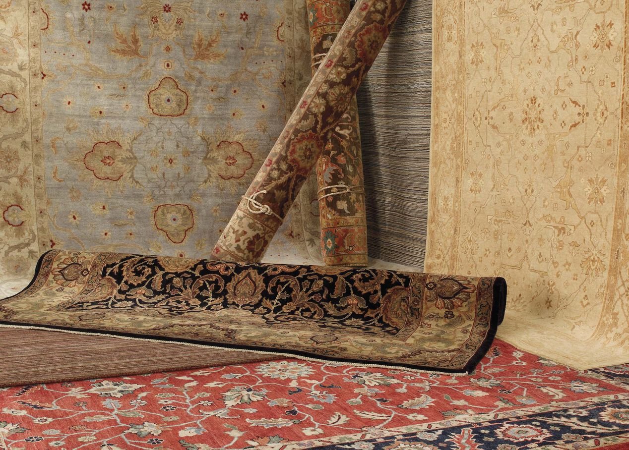 Isfahan Rug, Light Blue/Ivory | Traditional Patterned Rugs | Ethan Allen