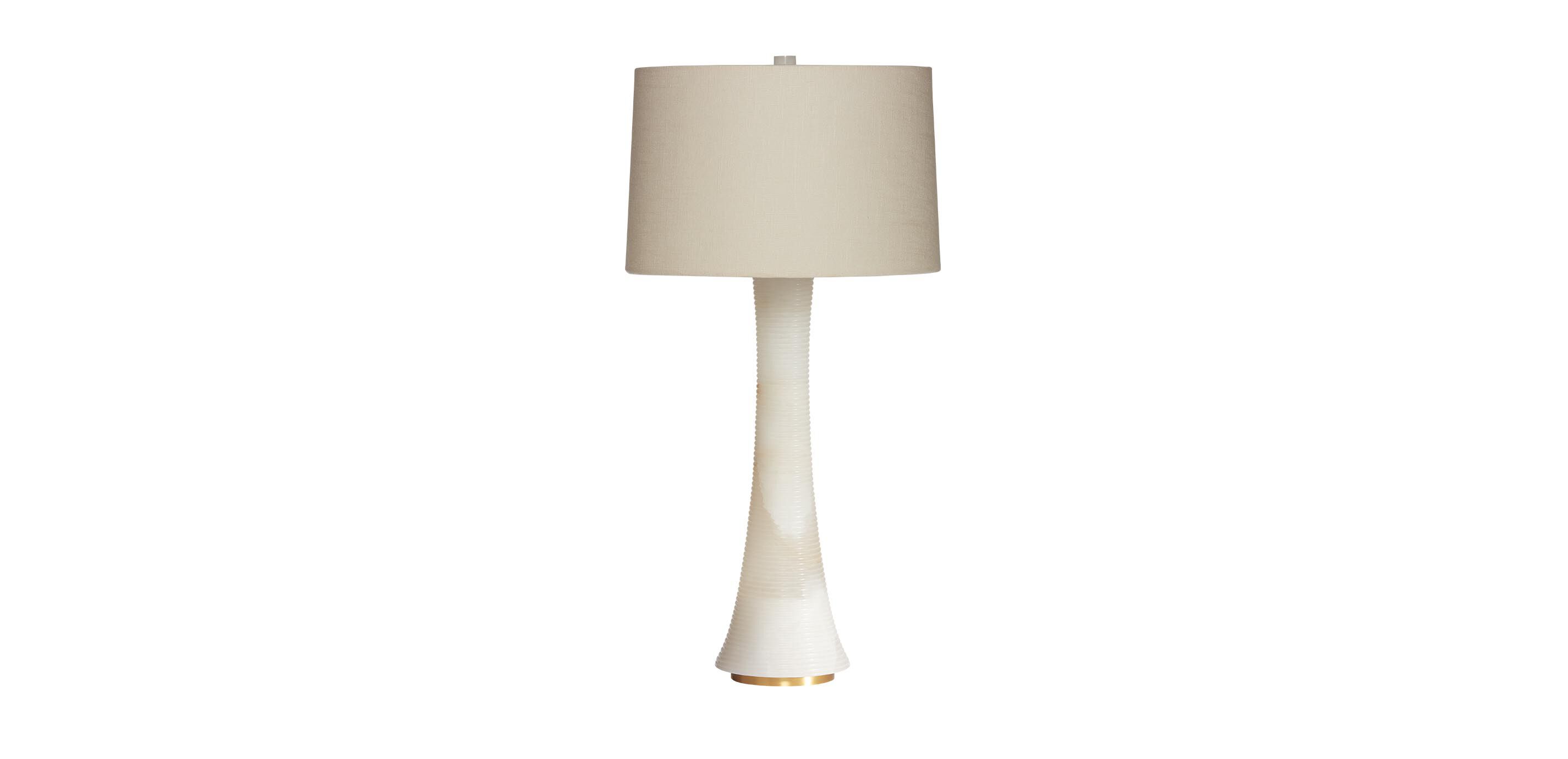 Ribbed Alabaster Table Lamp