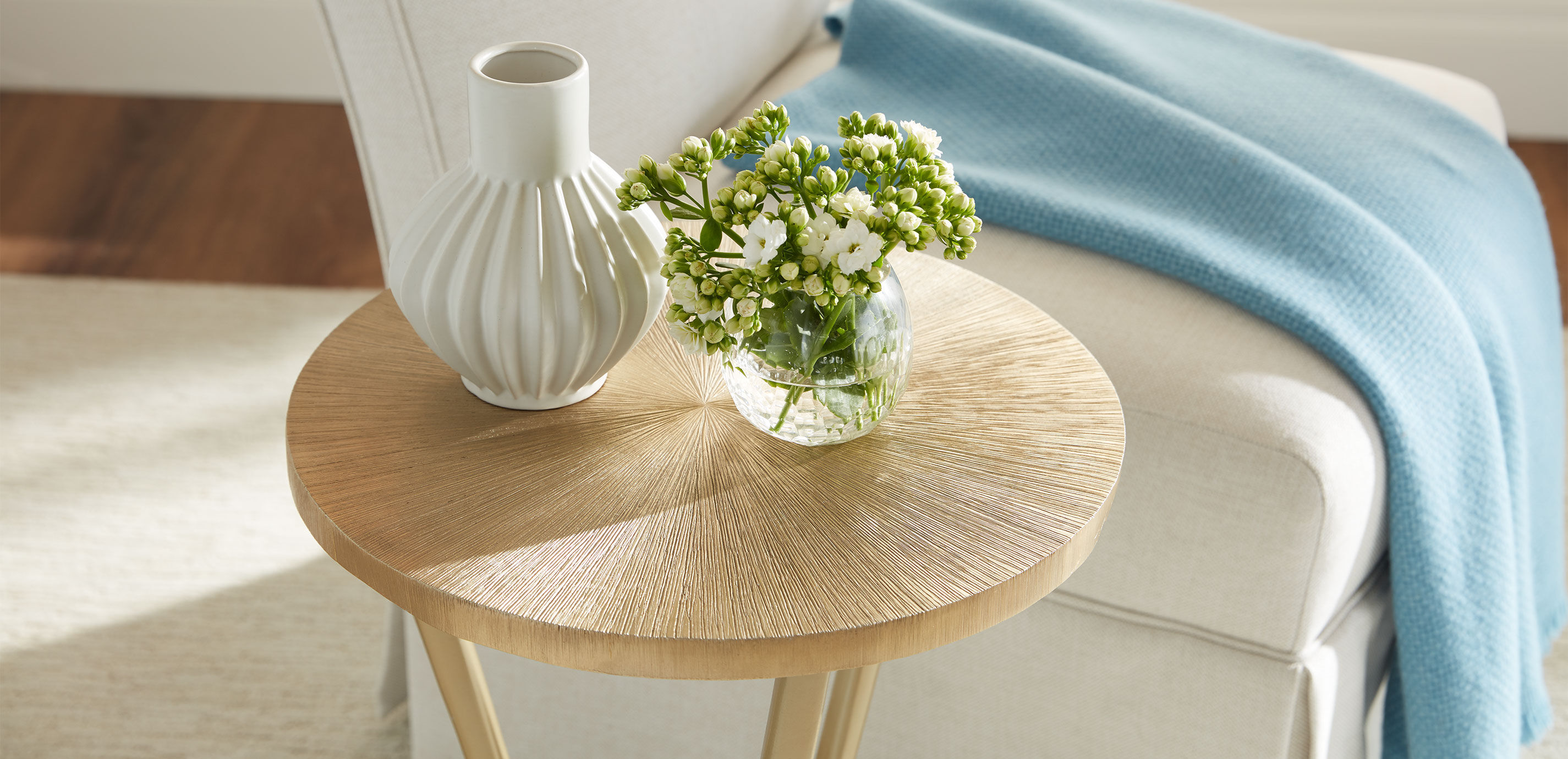 Tasha Aluminum Accent Table | Small Aluminum Table | Ethan Allen