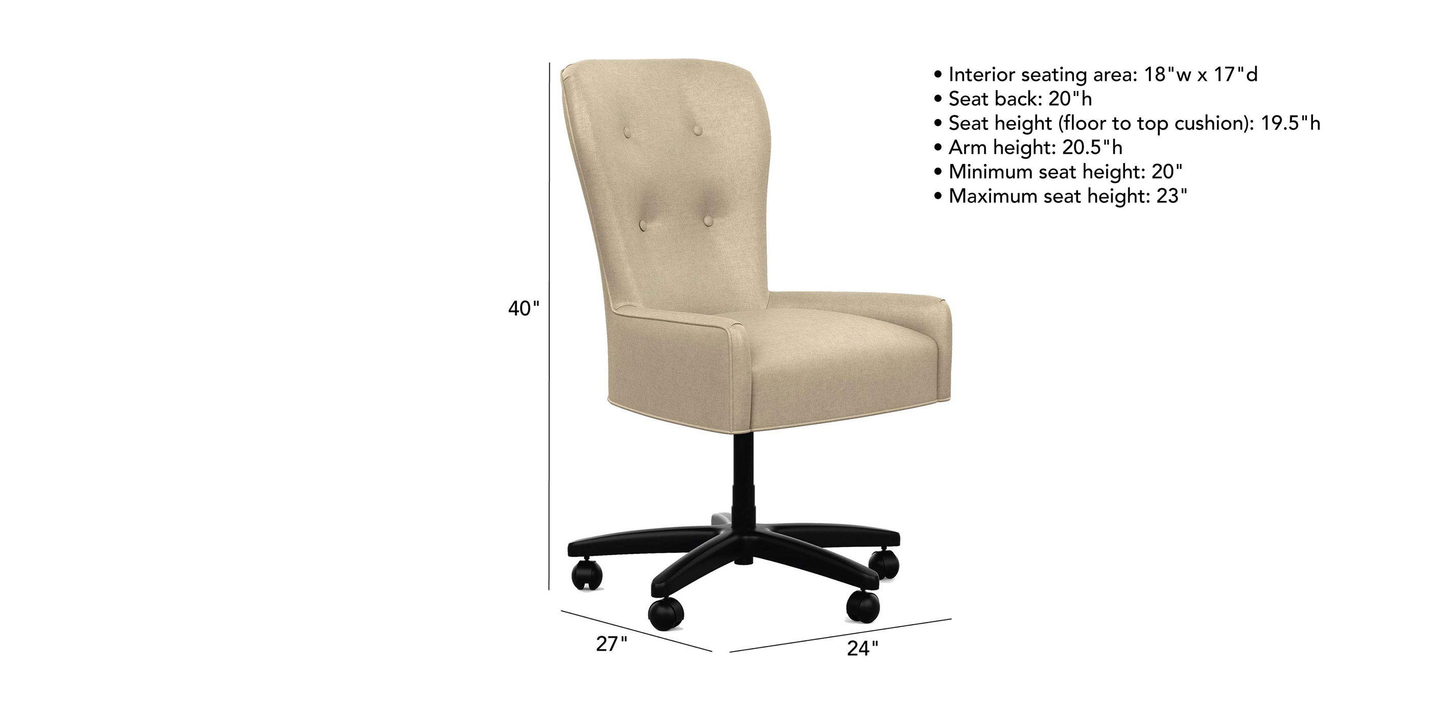 desk chair height