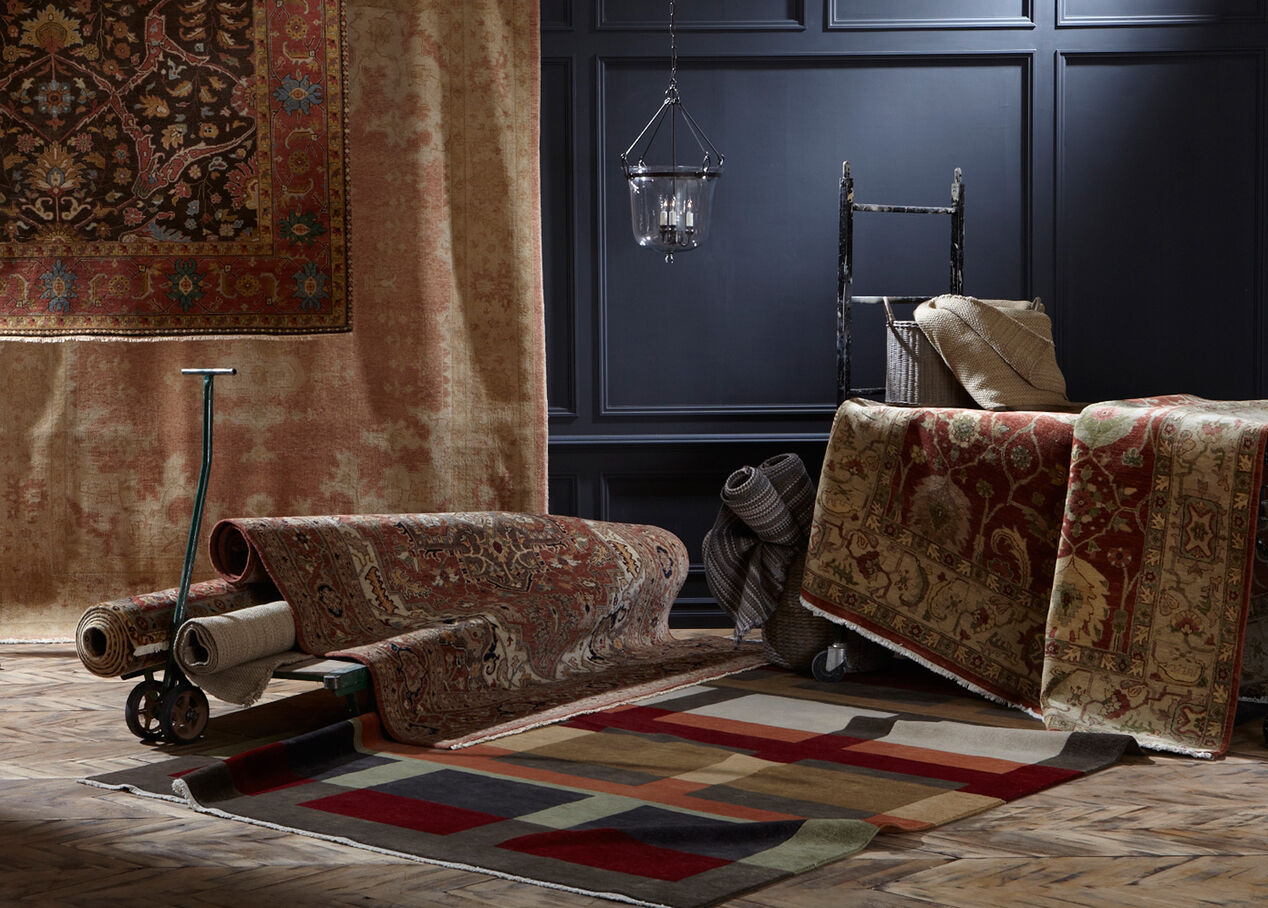 Heriz Rug, Rust/Rust | Traditional Patterned Rugs | Ethan Allen