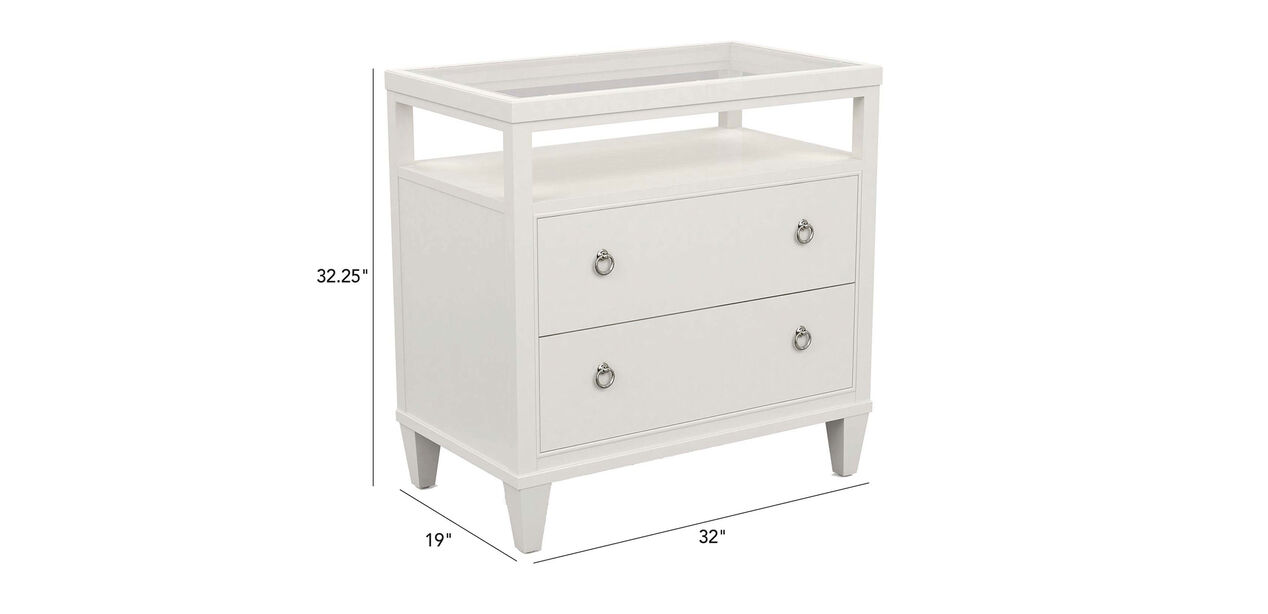 Heston Glass Top Night Table Ethan Allen Glass Top Night Tables Ethan Allen